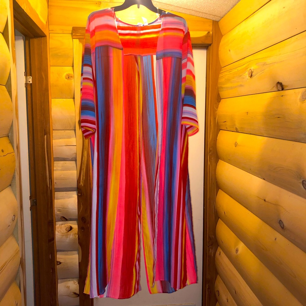 Multi color boutique duster